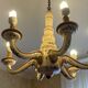 Antique chandelier in eastern faience, to be re-electrified, sold dismantled circa 1930