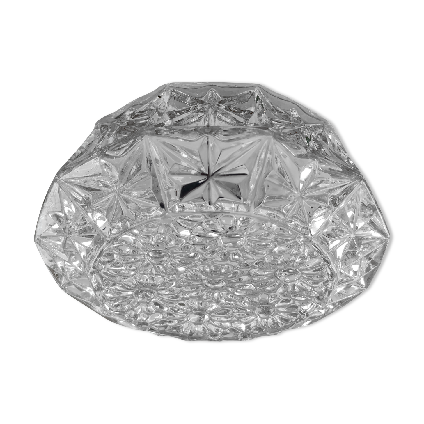 Vintage clear glass flush mount lamp