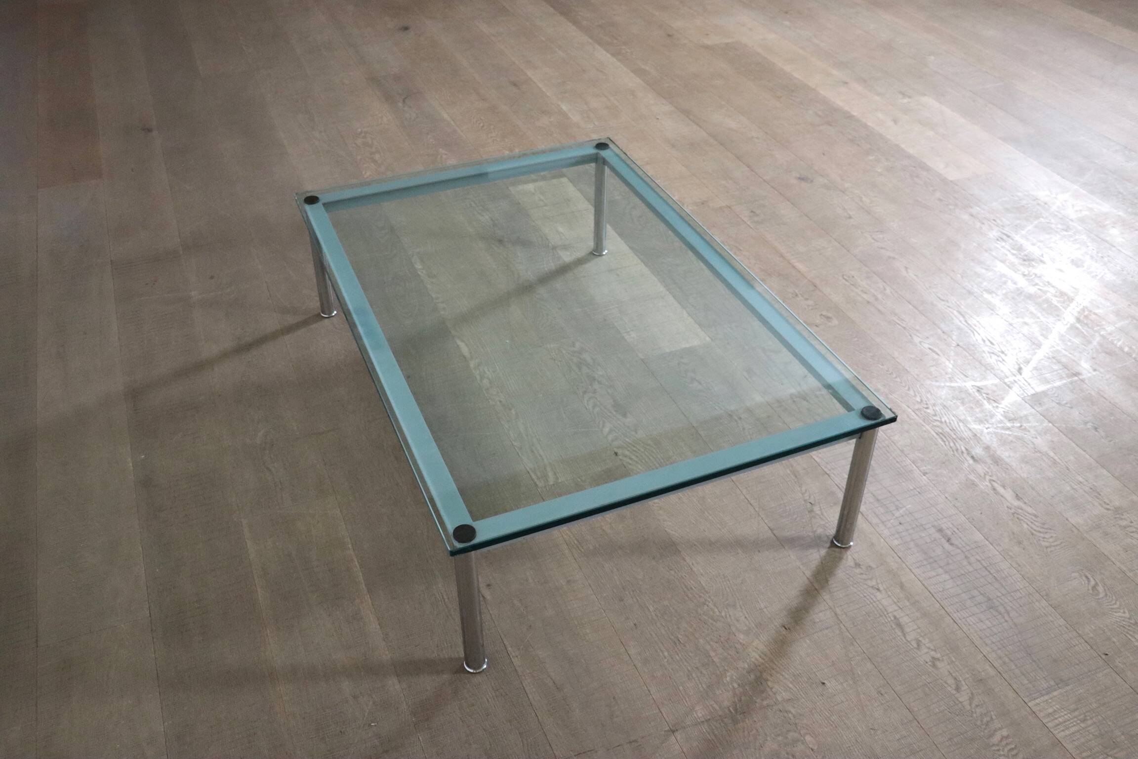 Cassina LC10 Coffee Table By Le Corbusier, Italy 1980s