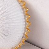 Set of 2 Italian Yellow Large Size Murano Glass Ceiling Fixture, Murano, 19