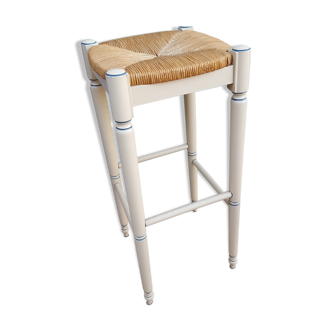 Tabouret haut paillé