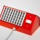 Red Elidus bedside lamp in metal, designed by Hans-Agne Jakobsson in the 1970s.