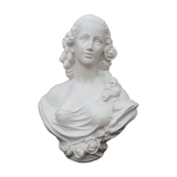 Female bust in white plaster 18th century