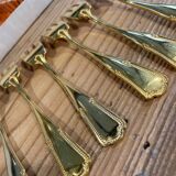 Set of 6 golden dessert forks