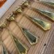Set of 6 golden dessert forks