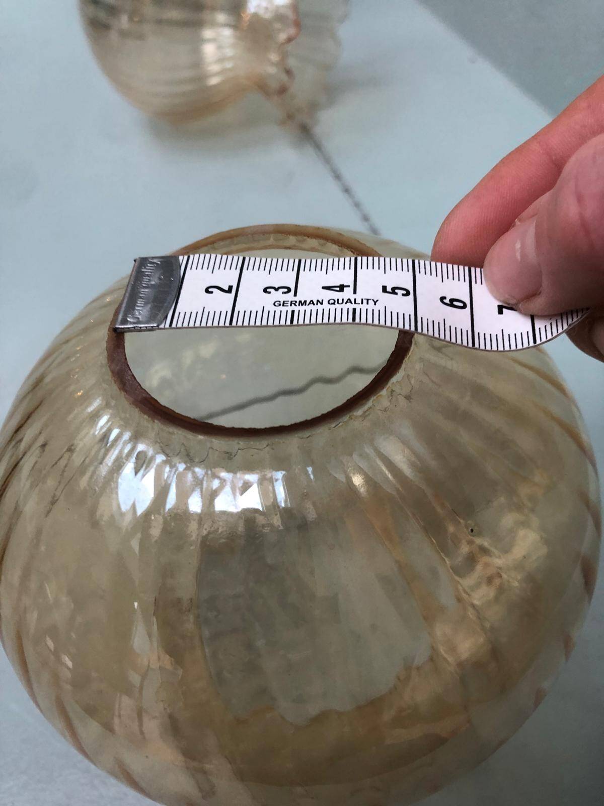 Paire de globes tulipes ambrés