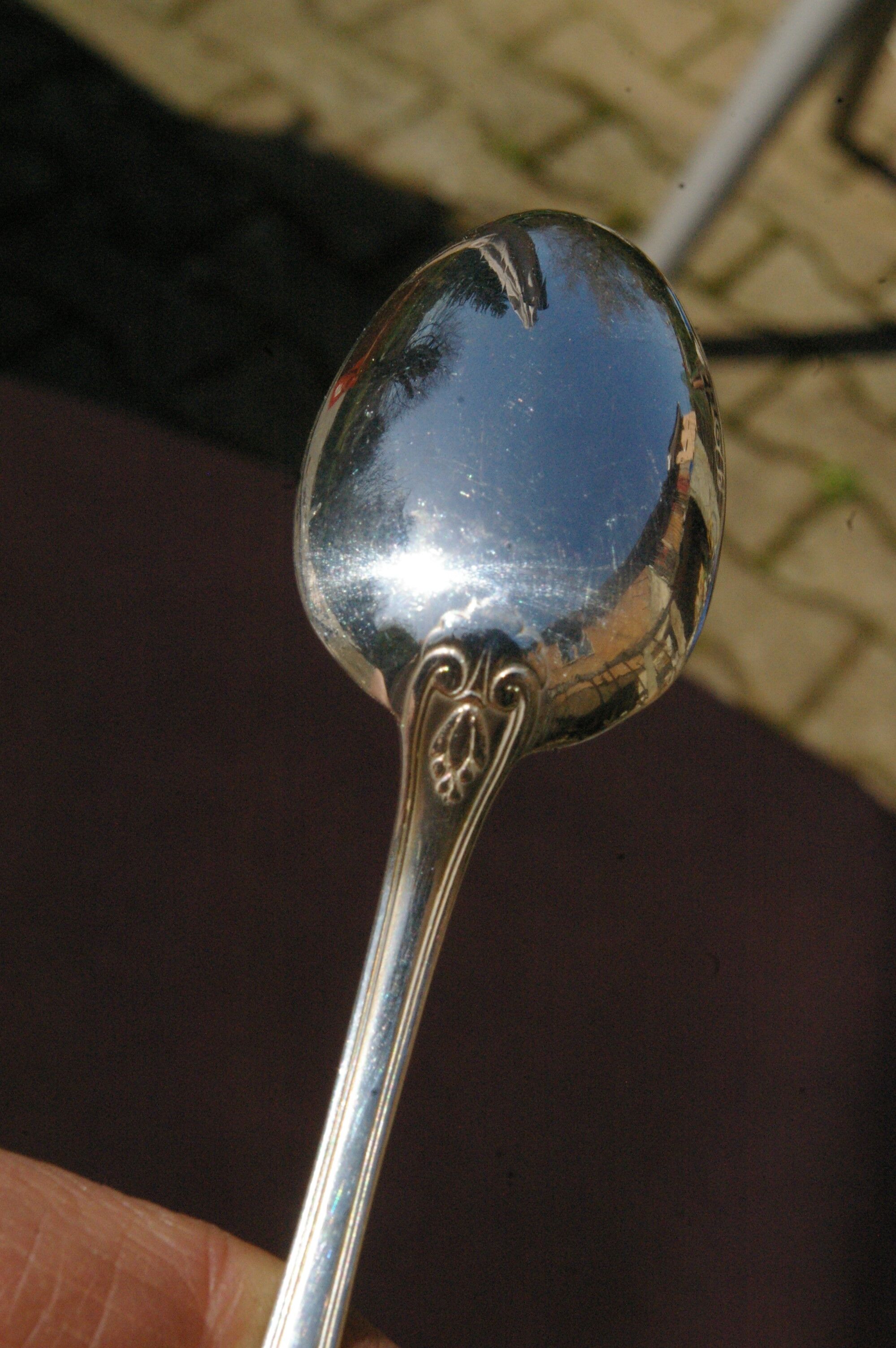 6 silver metal spoons louis XVI style