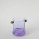 Set consisting of 5 cocktail glasses and an ice bucket, purple and chrome, made in Italy, 1960.