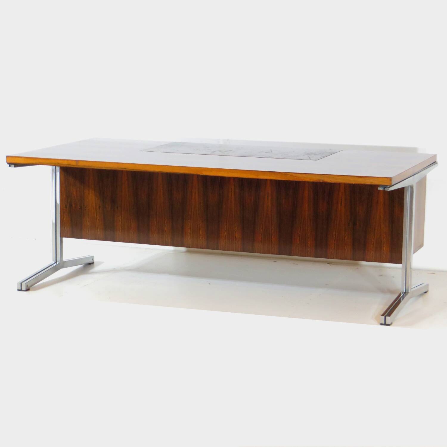 Mid century modern executive writing desk in rosewood, 1960s
