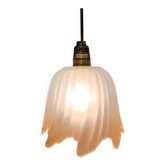 Vintage tulip lampshade in frosted glass.
