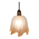 Vintage tulip lampshade in frosted glass.