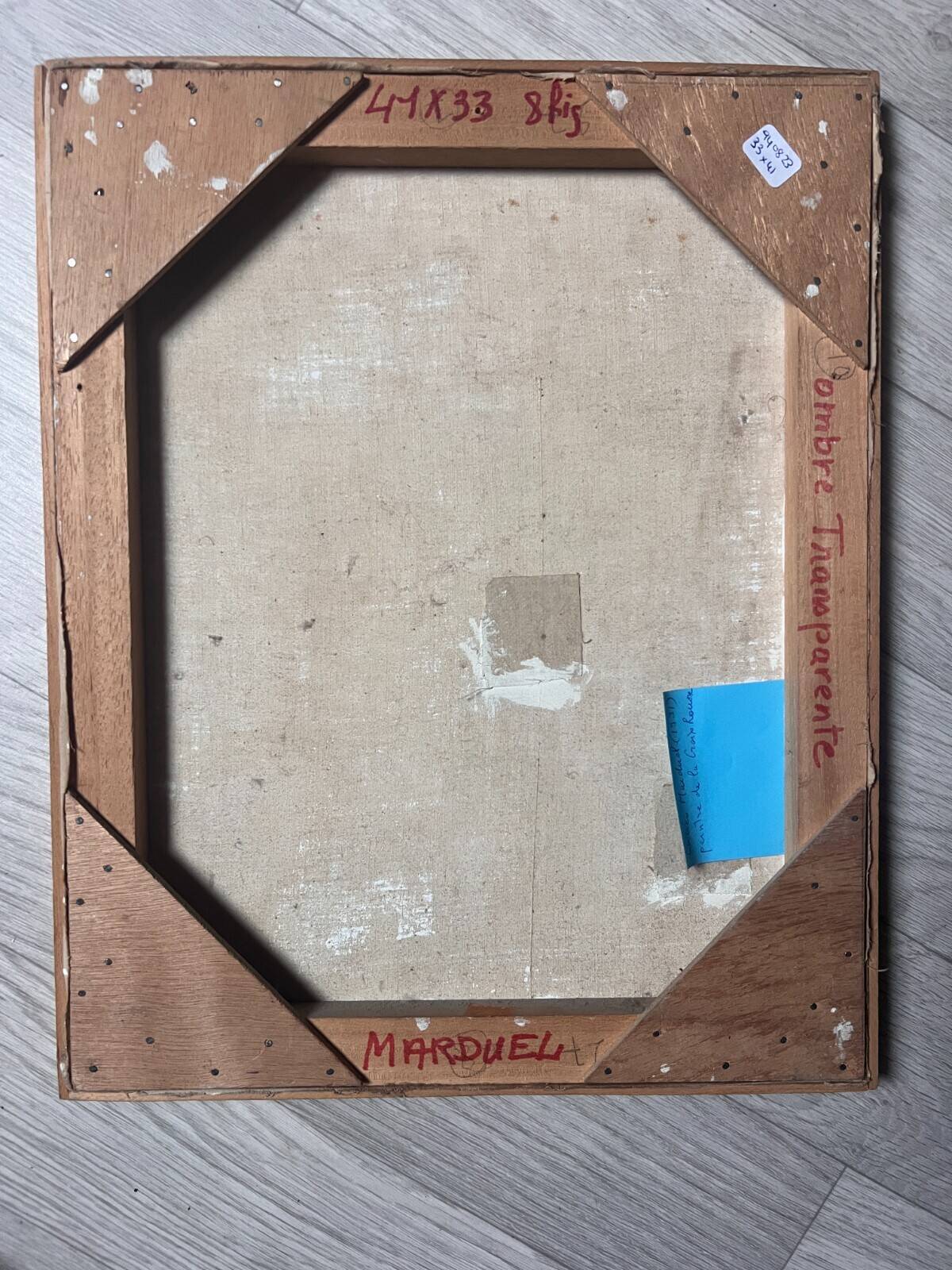 Lucien marduel (1931) yellow red abstraction original modern painting