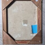 Lucien marduel (1931) yellow red abstraction original modern painting