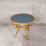 Side table in vintage rattan 60s