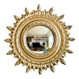 Antique golden witch's eye sun mirror