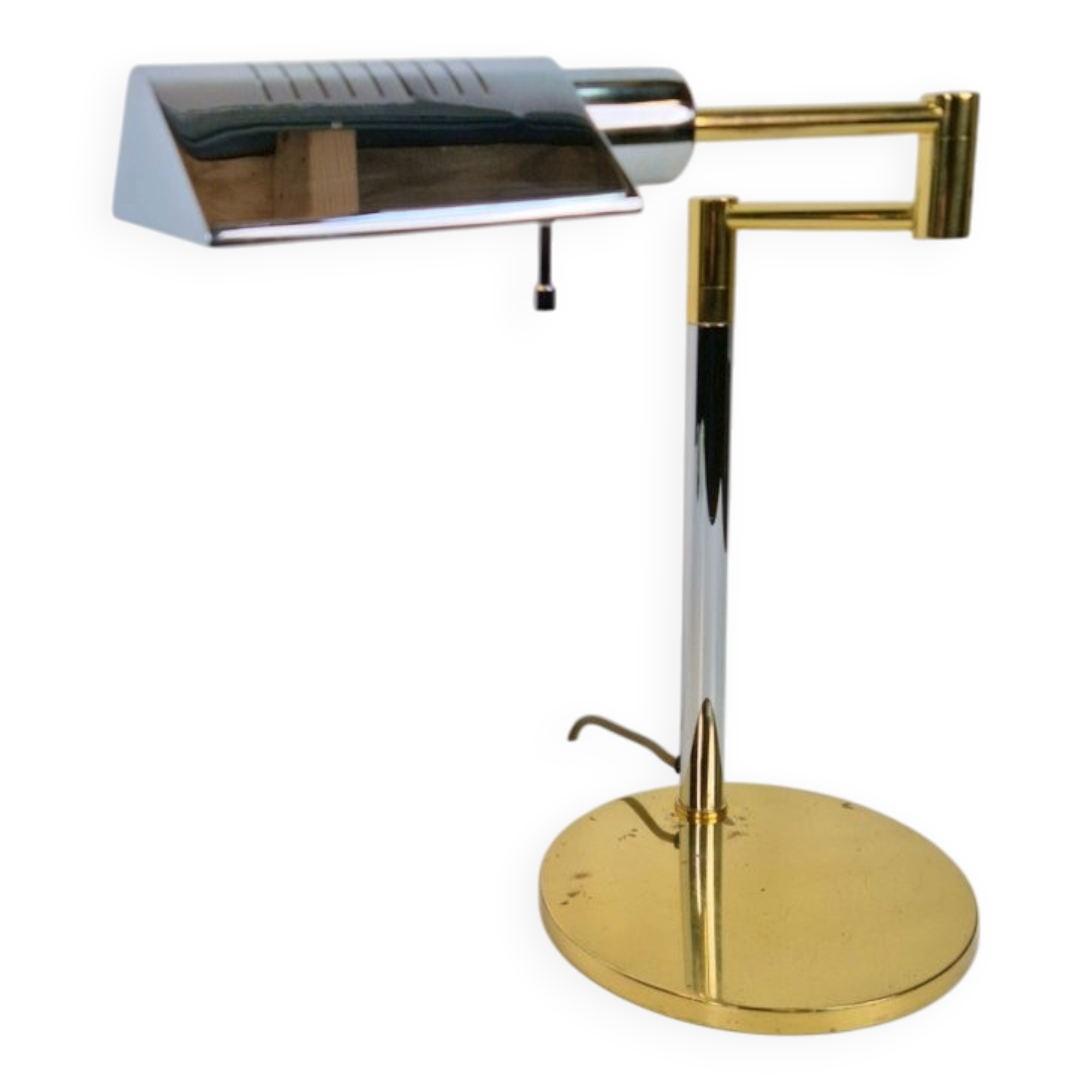 Adjustable Brass Chrome Table Lamp from Star Leuchten, Germany, 1970s