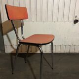 Set of 2 formica coral speckled chairs