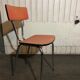 Set of 2 formica coral speckled chairs