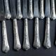 12 dessert knives (fruit) – Silver handle – Rocaille style