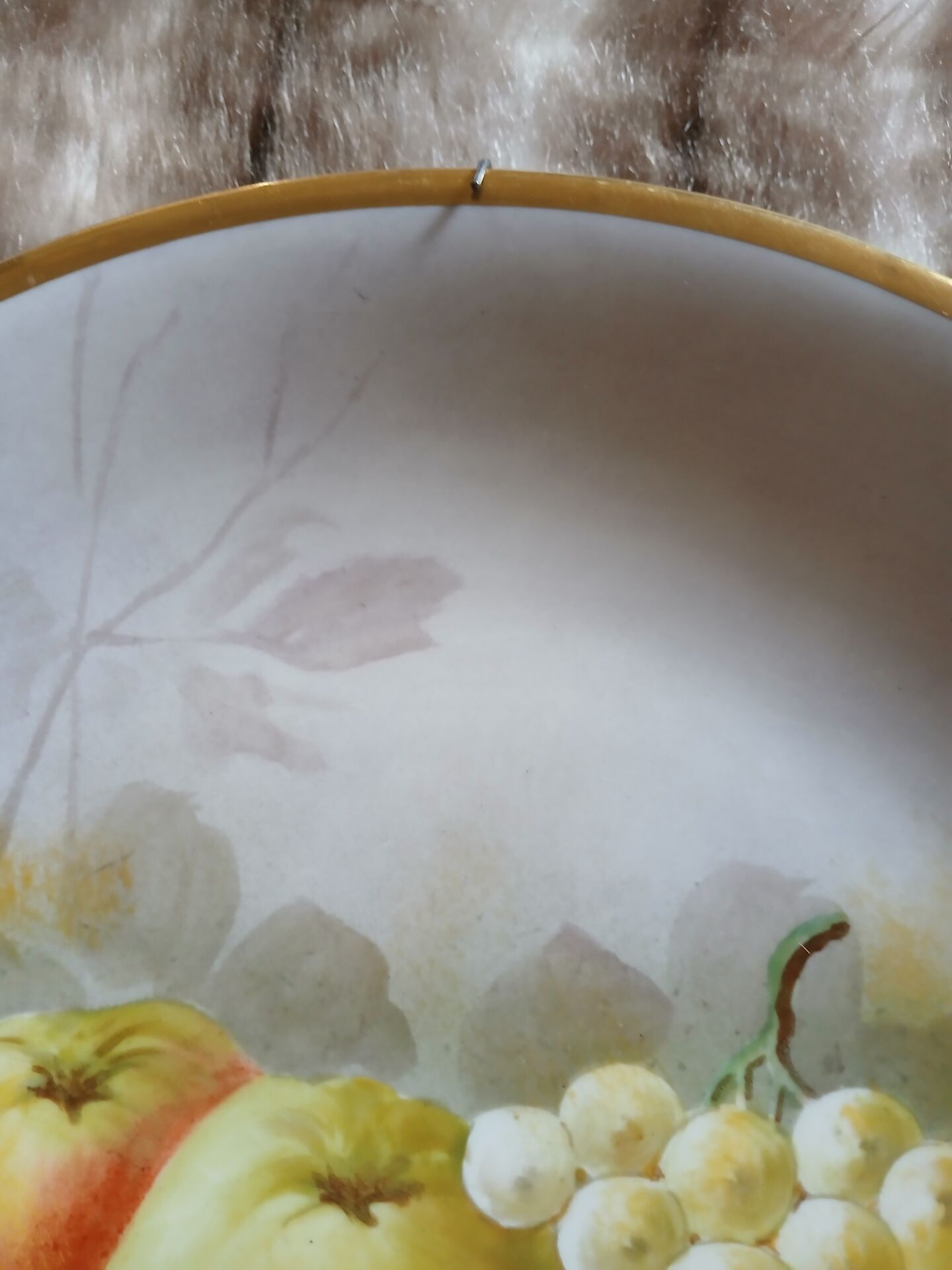 Large decorative antique porcelain plate