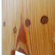 Sculptural high chair in brutalist style made of solid oak.