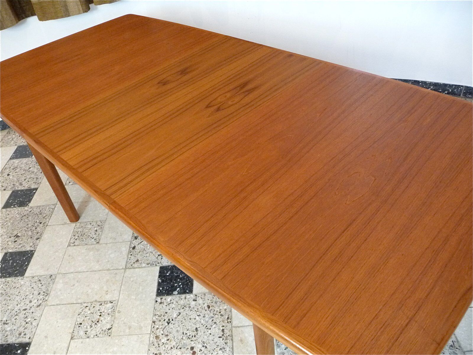 Danish extending teak dining table, 1960s