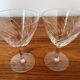 Set of 2 engraved glass water glasses 14 cl