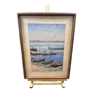 Aquarelle signée G.A
