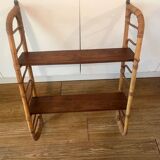 Vintage rattan wall shelf