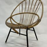 Vintage rattan chair by Dirk van Sliedregt Rohe Noordwolde 1960 in the Netherlands