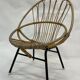Vintage rattan chair by Dirk van Sliedregt Rohe Noordwolde 1960 in the Netherlands