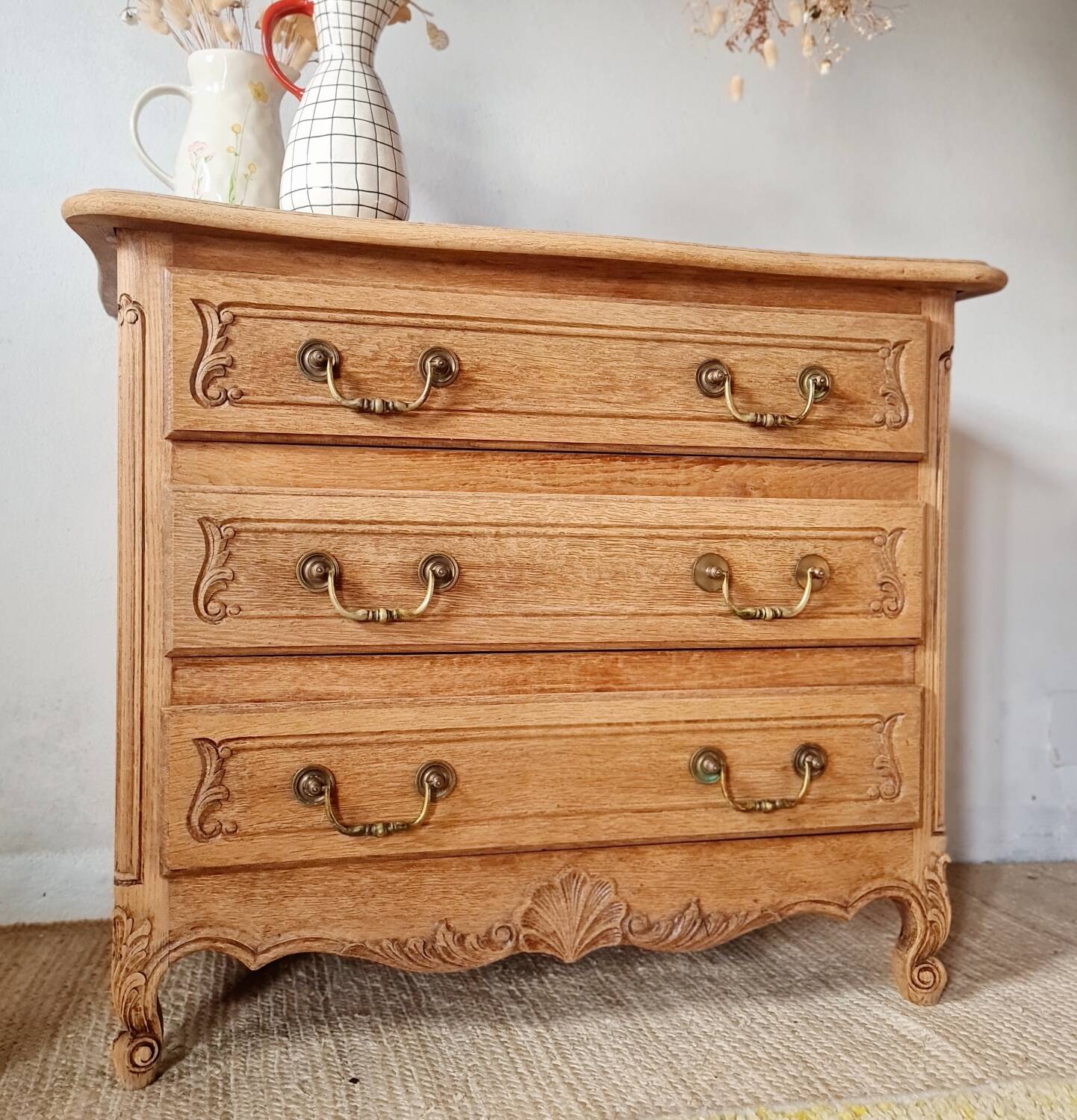 Antique solid wood commode