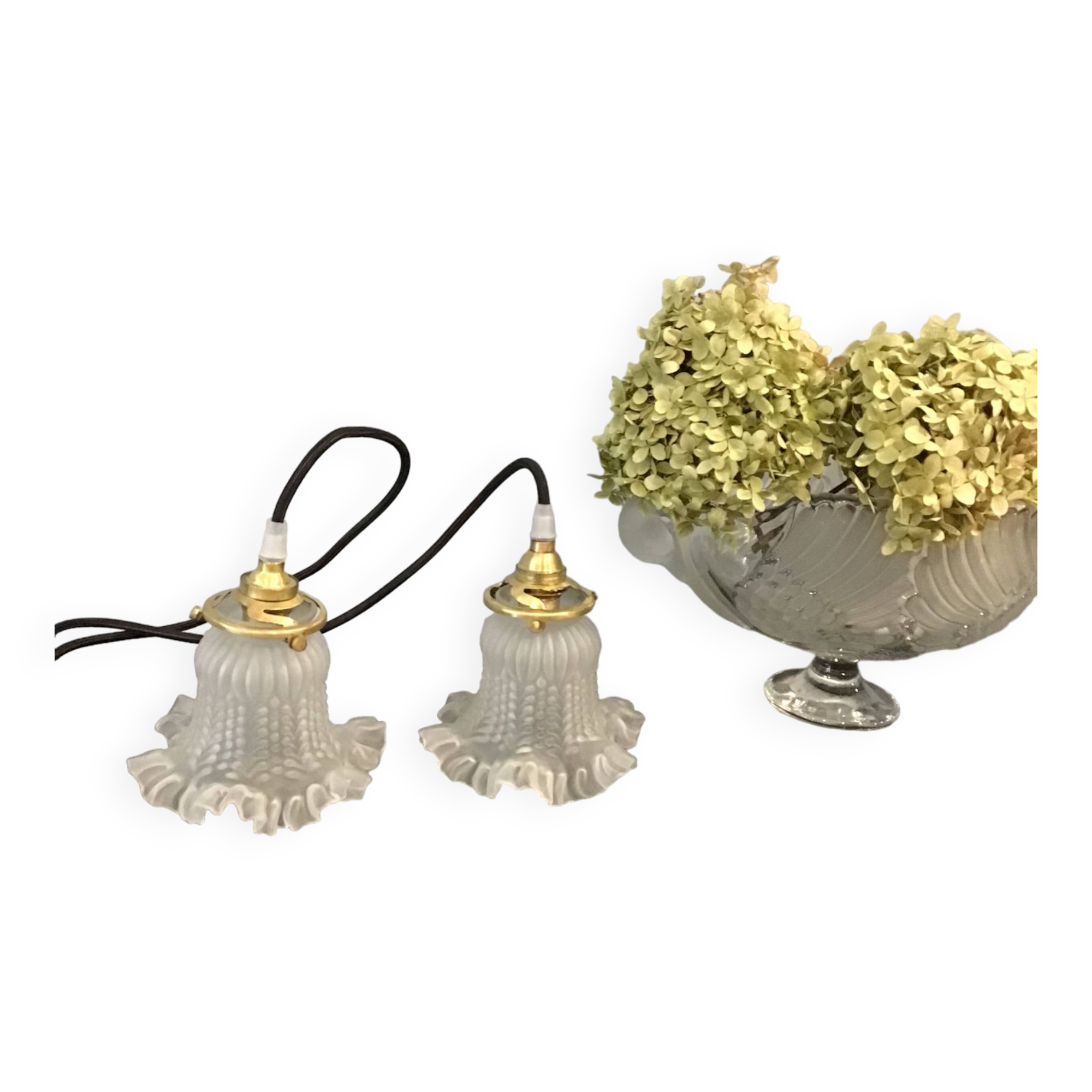 Set of two portable lamps