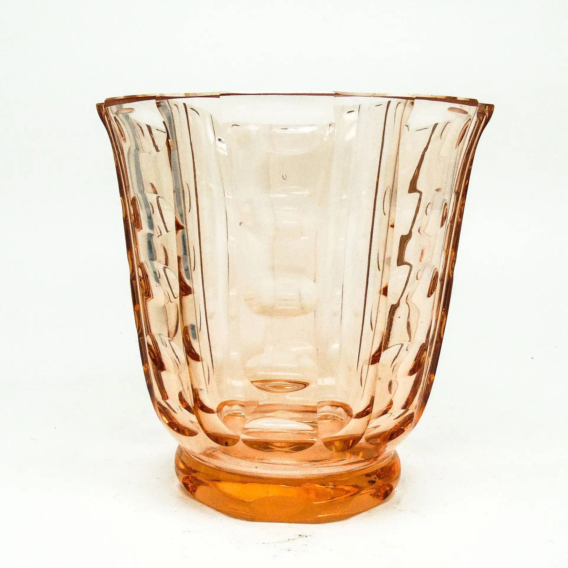 Art Deco vase, crystal, Bohemia, Czechoslovakia, 1930s
