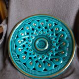 Verceram fruit bowl emerald green slip 37cm