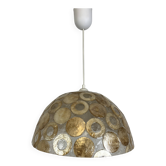 Vintage mother-of-pearl and resin pendant light, 1970s