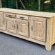 Vintage sideboard in solid oak from France, 20th century, 250cm