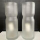 Pair of vintage lamps in frosted glass