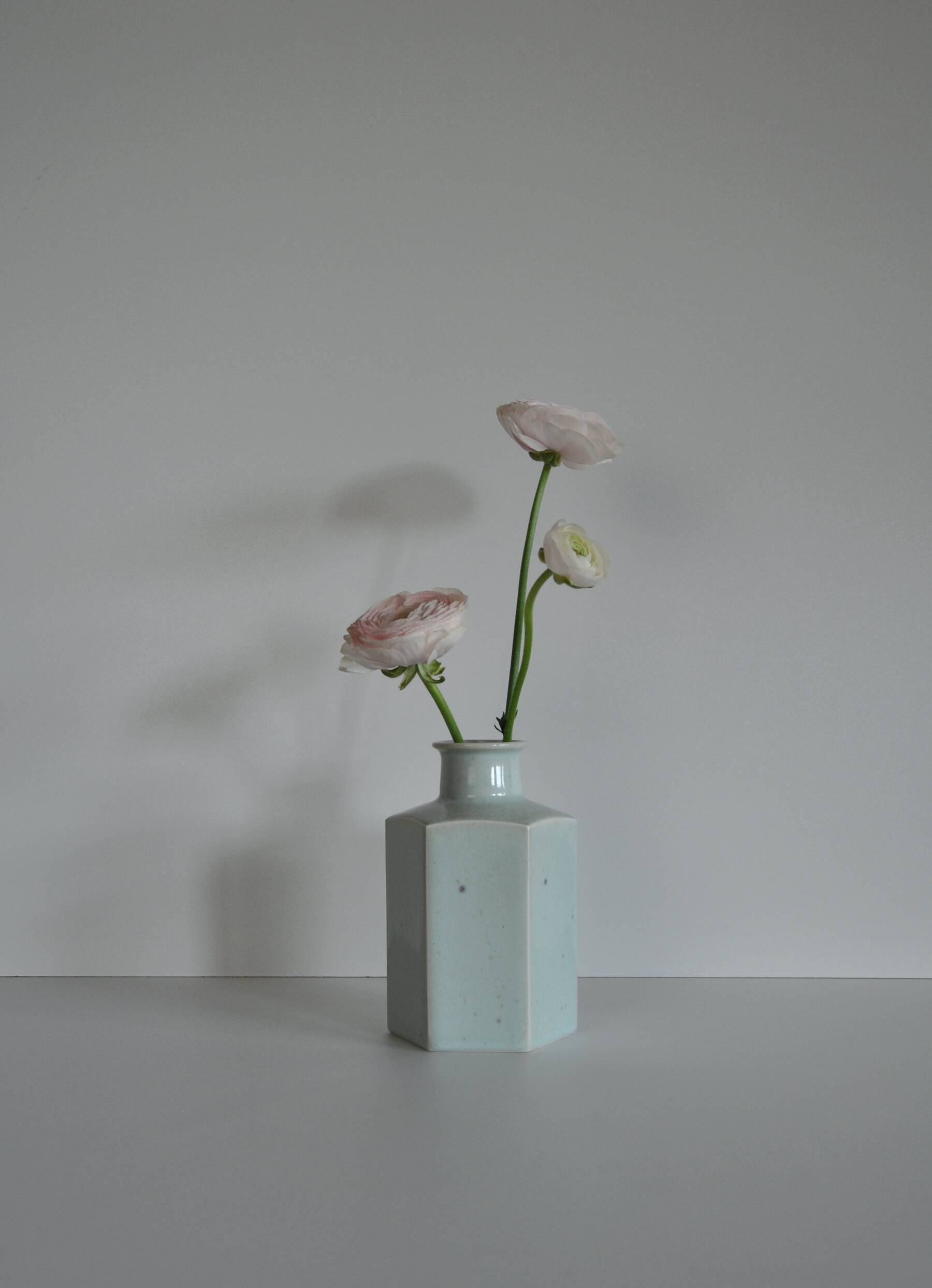 Mint Green Celadon Glazed Vase by Eslau, Denmark 1950-60s