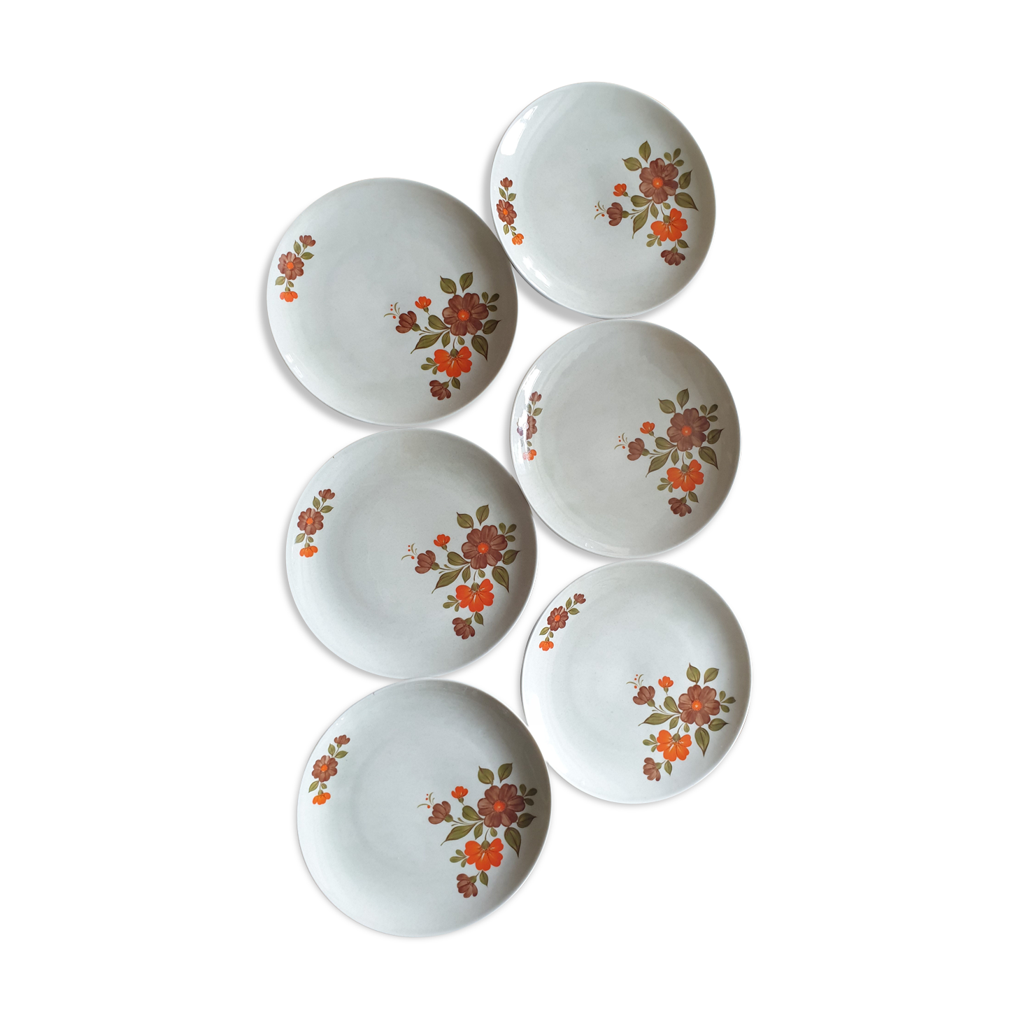 Lot of 6 vintage dessert plates