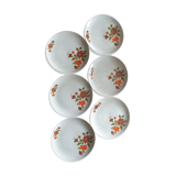 Lot of 6 vintage dessert plates