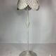 Mid-century French rattan wicker boho floor lamp, 1950s-1960s