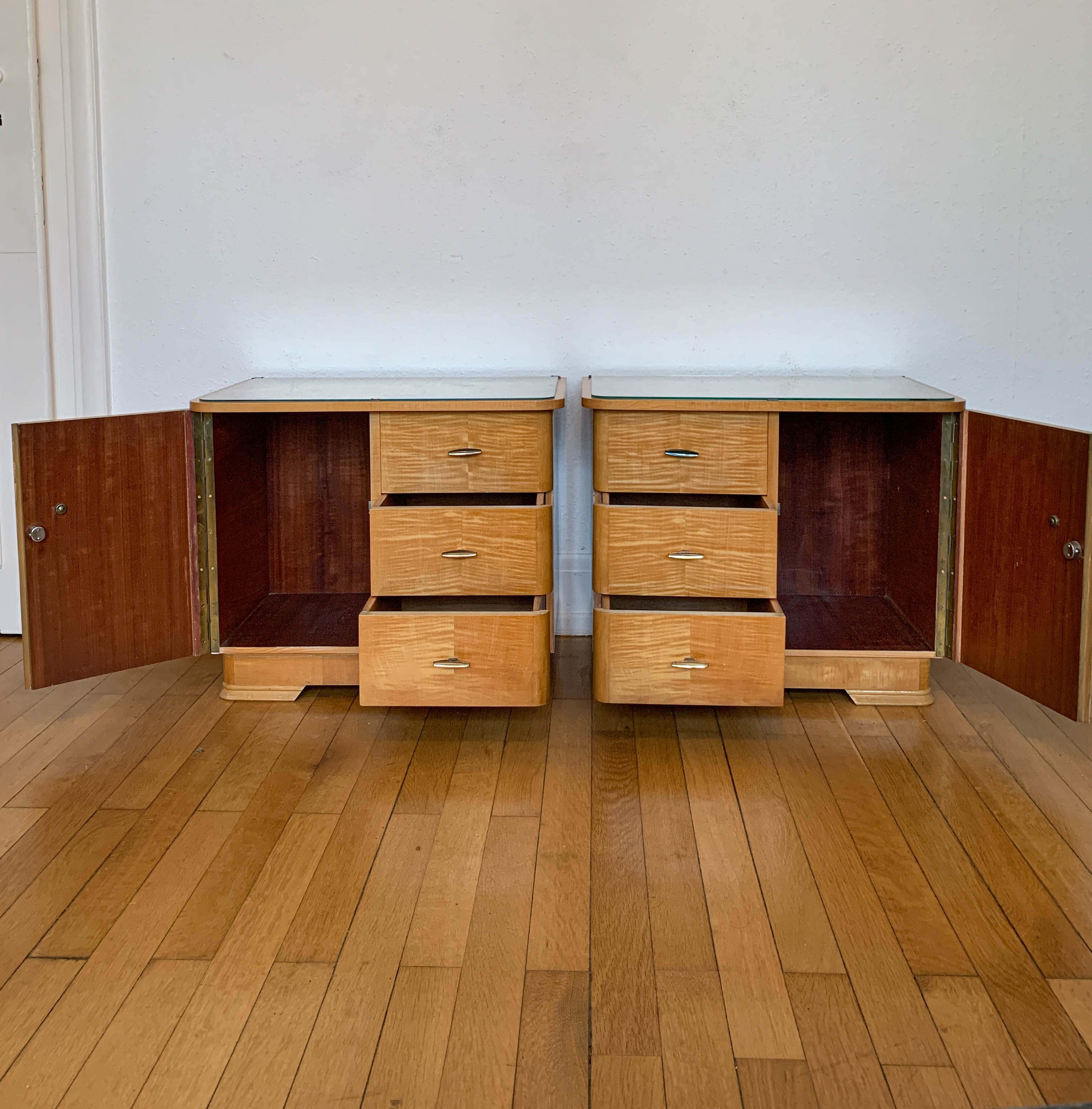 Pair of vintage 50s bedside tables