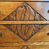 Art Deco oak chest of drawers