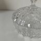 Grande bonbonnière vintage en verre pressé – motif diamant