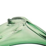 Bol vintage en cristal vert Val Saint Lambert années 1960