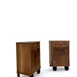Tables de chevet italiennes élégantes de style art déco des années 1940/1950.