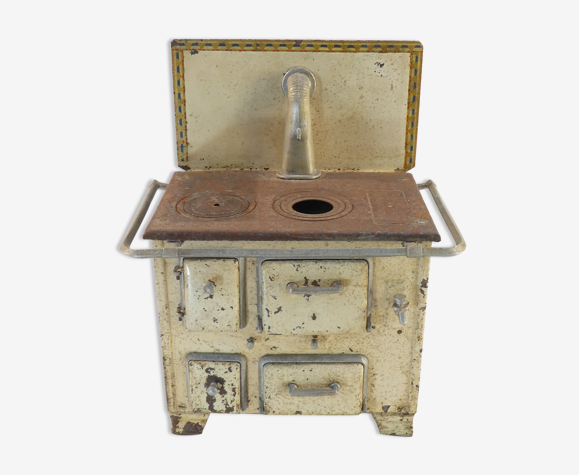 Dinette de poupée jouet ancien fourneau cuisiniere de poupée en métal