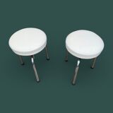 Pair of tripod workshop stools with screws from 1970.