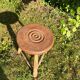 Wooden tripod stool with ball legs
